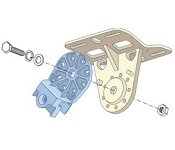 Aruba JW054A AP-270-MNT-H1 AP-270 Series Outdoor AP Hanging or Tilt Install Mount Kit