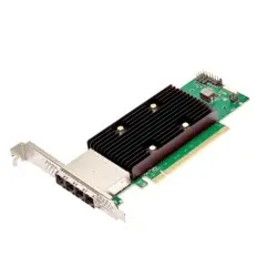eHBA 9600W-16e Tri-Mode Storage Adapter x16, PCIe 4.0 eHBA features 16-wide external ports for high performance and increased connectivity