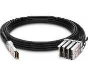 Juniper QDD-8X50G-2M Qsfp56Dd To 8Xsfp56 (400G To 4X100G) Copper Breakout Direct Attach Cable 2M (26 Awg) Standard Temperature (0 Through 70 Degree C)