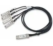 Dell 470-AAXG Networking, Cable, 40GbE (QSFP+) to 4 x 10GbE SFP+ Passive Copper Breakout Cable, 3 Meter, Customer kit