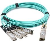Juniper JNP-100G-AOCBO-7M Qsfp28 To Sfp28, 100Ge To 4X25Ge, Active Optical Cable For Breakout, 7 Meters, Standard Temperature (0 Through 70 Degree C), 3.5W, Ddm, Pull Tab