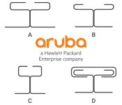 Aruba Q9G69A AP-MNT-MP10-B Campus AP mount bracket kit (10-pack) type B:suspended ceiling rail, flat 15/16