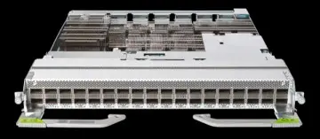 Cisco 8800 line cards High performance Silicon One-based line cards.  Bandwidth from 3.7 Tbps to 28.8 Tbps Ports 10GbE to 800G
