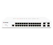 Fortinet FS-124E FortiSwitch-124E - 24 x GE RJ45 ports, 4 x GE SFP slots, Fanless, FortiGate switch controller compatible
